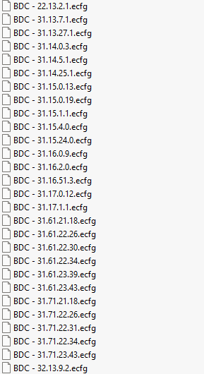 BDB ecfg files